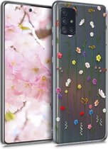 kwmobile telefoonhoesje voor Samsung Galaxy A51 - Hoesje voor smartphone in meerkleurig / transparant - Wilde Bloemen Stengels design