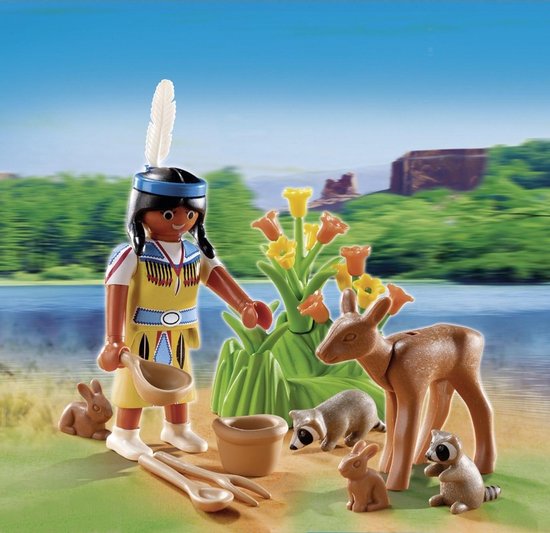 Playmobil Indienne Avec Animaux