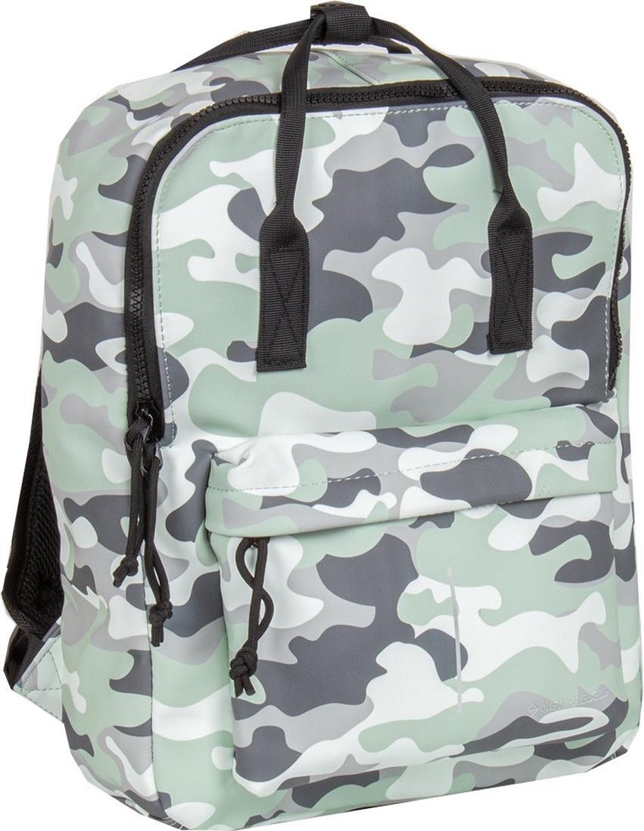 New Rebels® Mart - Rugtas - Grijs - Camouflage - Waterafstotend - 1312108 - 28x16x39cm - Rugzak / Backpack