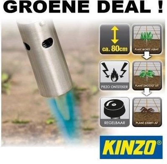 Onkruidbrander set met 4 gasflessen van Kinzo — afbeelding 4