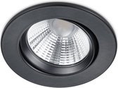 LED Spot - Inbouwspot - Torna Paniro - Rond 5W - Dimbaar - Warm Wit 3000K - Mat Zwart - Aluminium - Ø80mm