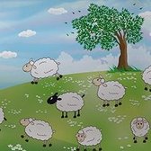 Raamfolie statisch-anti inkijk-Sheeps 46cm x 1.5 meter