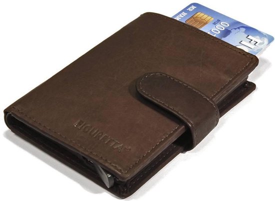 Figuretta RFID Card Protector - Porte-cartes de crédit - Cuir - Marron foncé