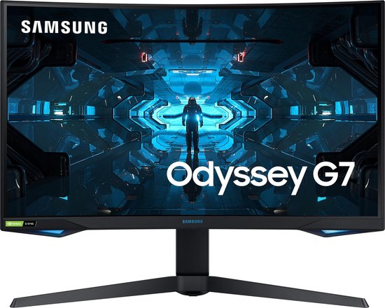 Samsung Odyssey G7 2021 LC27G73TQSRXEN - QHD VA Curved 240Hz Gaming Monitor - 27 Inch
