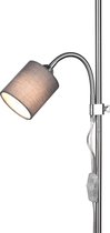 LED Tafellamp - Tafelverlichting - Trion Owino - E27 Fitting - Rond - Mat Nikkel - Aluminium - BSE