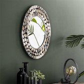 Livin24 Design spiegel Lize rond Ø65 antiek nikkel