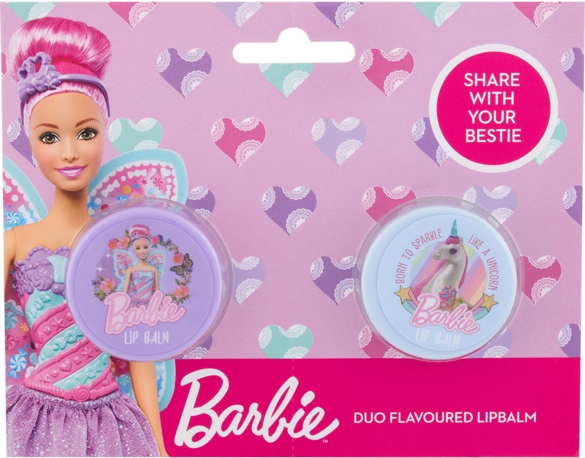 Barbie Duo Gift Set Of Barbie Lip Balm And Unicorn Lip Balm 10.0g