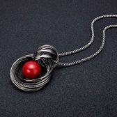 Wellness-House | Ketting Red Pearl | Zen Ketting | Fashion | Eyecatcher