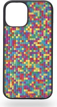 Colourful pixel tiles Telefoonhoesje - Apple iPhone 12 mini