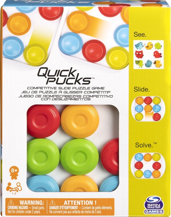 Spin Master Games Quick Pucks, Jeu de puzzle à glisser compétitif, pour les  adultes et... | bol.com