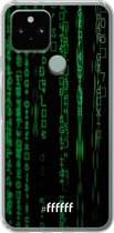 6F hoesje - geschikt voor Google Pixel 5 -  Transparant TPU Case - Hacking The Matrix #ffffff