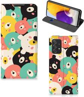 Telefoonhoesje Geschikt voor Samsung Galaxy A72 (5G/4G) Wallet Bookcase Bears