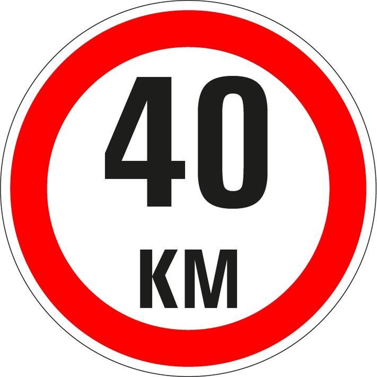 Maximaal 40 km sticker, A1 150 mm | bol.com