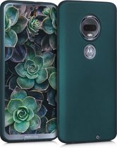 kwmobile telefoonhoesje voor Motorola Moto G7 / Moto G7 Plus - Hoesje voor smartphone - Back cover in metallic petrol