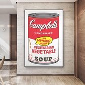 Andy Warhol Poster Vegetarian Soup - 40x60cm Canvas - Multi-color