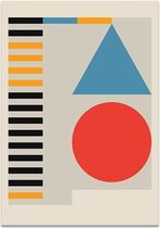 Bauhaus Abstract Poster 8 - 21x30cm Canvas - Multi-color