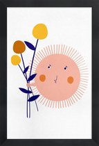 JUNIQE - Poster met houten lijst Sunshine Bouquet -13x18 /Kleurrijk