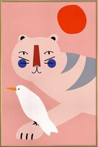 JUNIQE - Poster met kunststof lijst An Unlikely Friendship -60x90