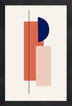 JUNIQE - Poster in houten lijst Column -60x90 /Kleurrijk