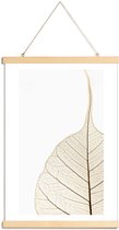 JUNIQE - Posterhanger Translucent Leaf -60x90 /Wit