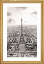 JUNIQE - Poster met houten lijst Tour Eiffel -20x30 /Grijs & Ivoor