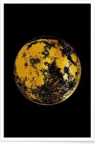 JUNIQE - Poster Lunar gouden -20x30 /Goud & Zwart