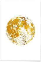 JUNIQE - Poster Lunar gouden -40x60 /Goud & Wit