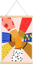 JUNIQE - Posterhanger All Hands -30x45 /Kleurrijk
