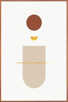 JUNIQE - Poster met kunststof lijst Horizon gouden -20x30 /Goud &