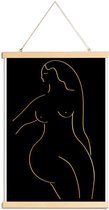 JUNIQE - Posterhanger Form II gouden -40x60 /Goud & Zwart