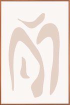 JUNIQE - Poster met kunststof lijst Romantic Streams -60x90 /Ivoor