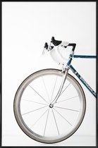 JUNIQE - Poster met kunststof lijst Ride my Bike -13x18 /Grijs & Wit