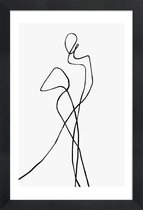 JUNIQE - Poster met houten lijst Portofino -13x18 /Wit & Zwart