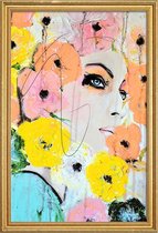 JUNIQE - Poster met houten lijst Collide -20x30 /Kleurrijk