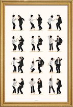 JUNIQE - Poster met houten lijst Pulpfiction 2 -30x45 /Ivoor & Zwart