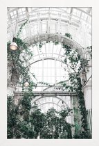 JUNIQE - Poster in houten lijst Palmhuis -30x45 /Grijs & Groen