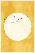 JUNIQE - Poster met kunststof lijst Eternal Sunshine -13x18 /Geel &