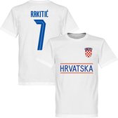 Kroatië Rakitic 7 Team T-Shirt 2021-2022 - Wit - 4XL