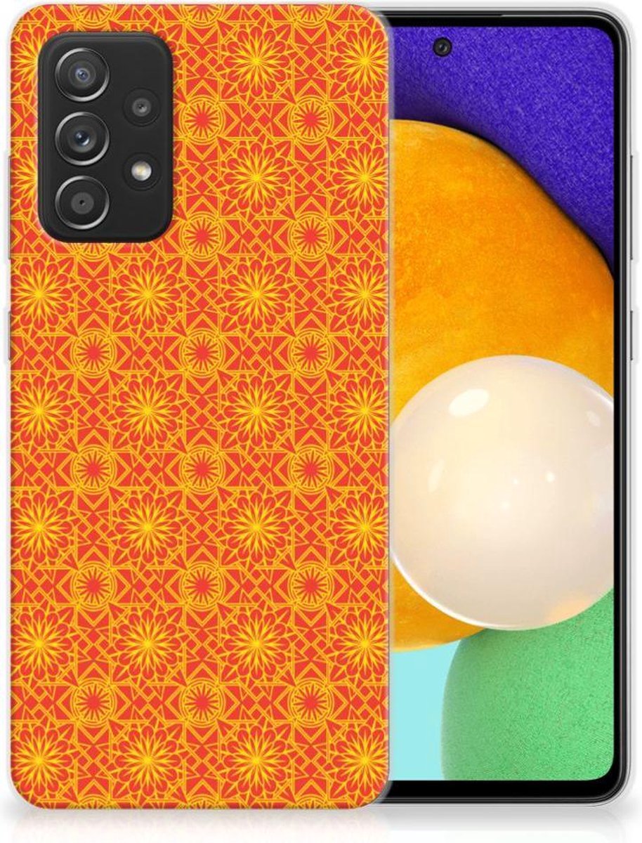 Samsung Galaxy A52 (5G/4G) TPU bumper Batik Oranje