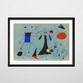 Joan Miro Modern Surrealism Poster 9 - 40x60cm Canvas - Multi-color