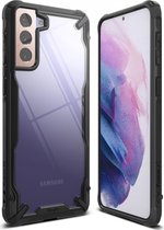 Ringke Fusion X Backcover Samsung Galaxy S21 Plus hoesje - Zwart