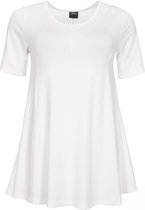 Zazou-A-lijn-shirt-korte-mouw -wit