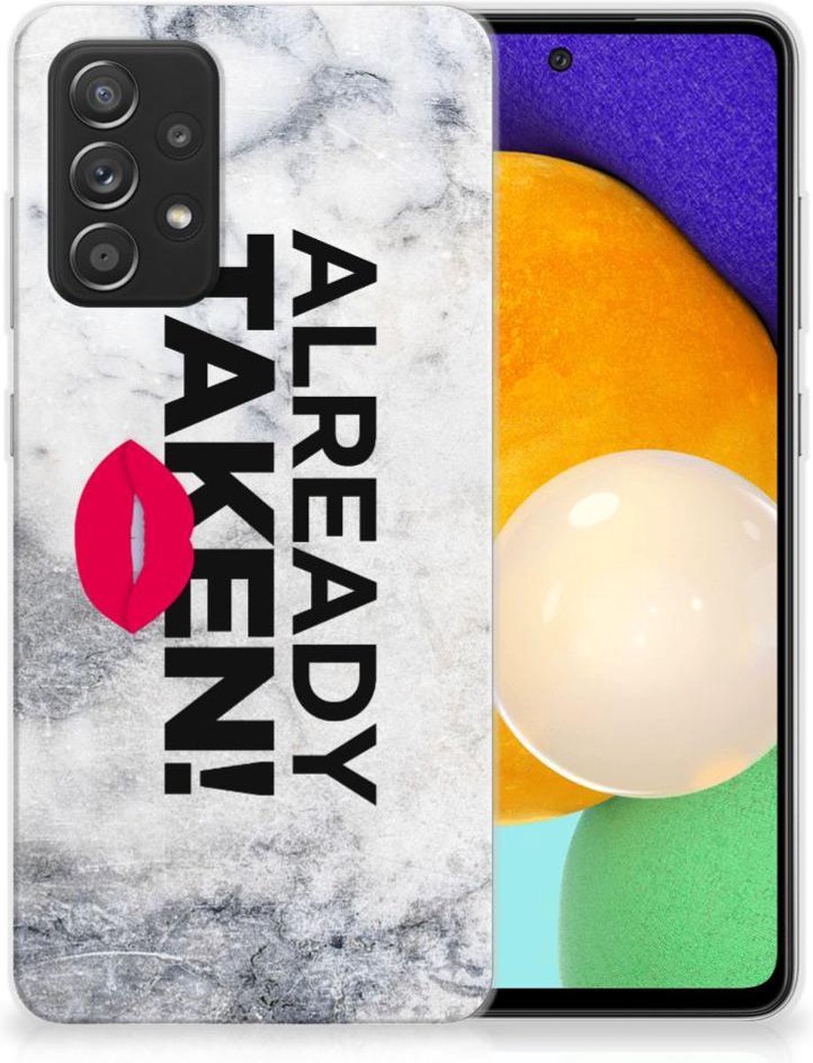 Samsung Galaxy A52 (5G/4G) Siliconen hoesje met naam Already Taken White