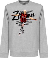 Ibrahimovic Milan Script Sweater - Grijs - M