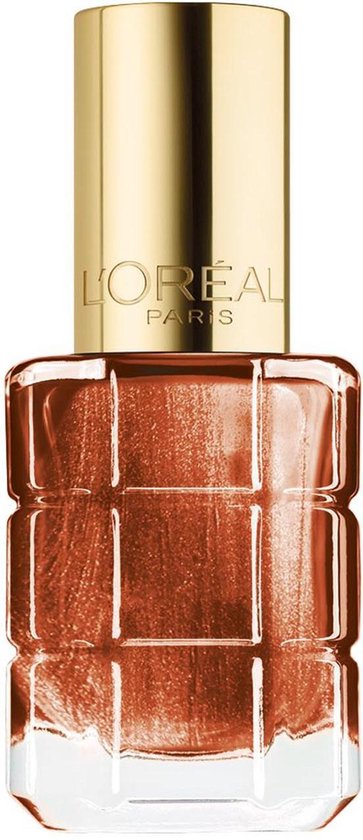 L'Oréal nagellak, bronskleurig met gouden dop.