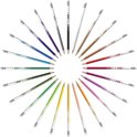 24 BIC Kids Illusion potloden in een cirkel.