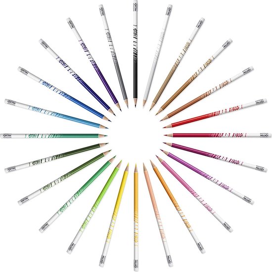 24 BIC Kids Illusion potloden in een cirkel.