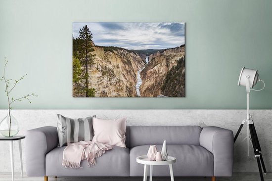 Yellowstone États-Unis Toile 180x120 cm - Tirage photo sur toile (Décoration murale salon / chambre) XXL / Groot format!