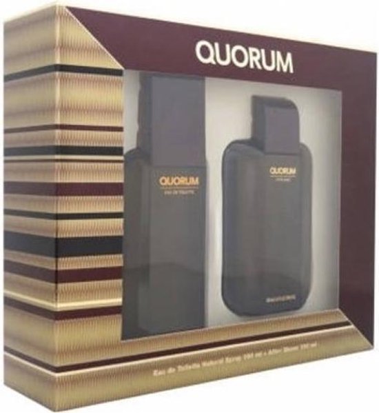 Antonio Puig Quorum - Geschenkset - Eau de toilette 100 ml + Aftershave 100 ml - Quorum