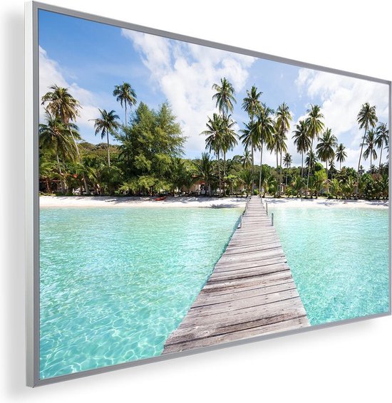 Foto: Infrarood verwarmingspaneel 450w met fotomotief en smart thermostaat 5 jaar garantie strand 4